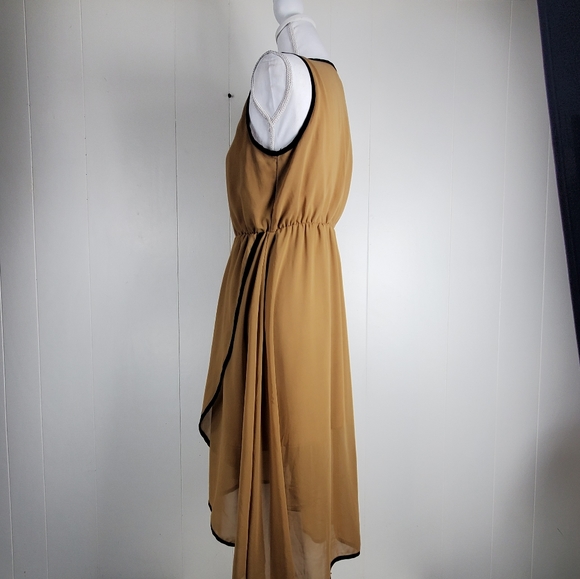 Ya Los Angeles silk blend uneven sleeveless dress size large - Picture 7 of 13